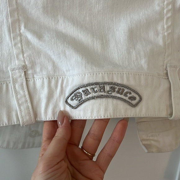 SOLD Vintage 2000s Parasuco white denim jacket size S - Picture 3 of 16